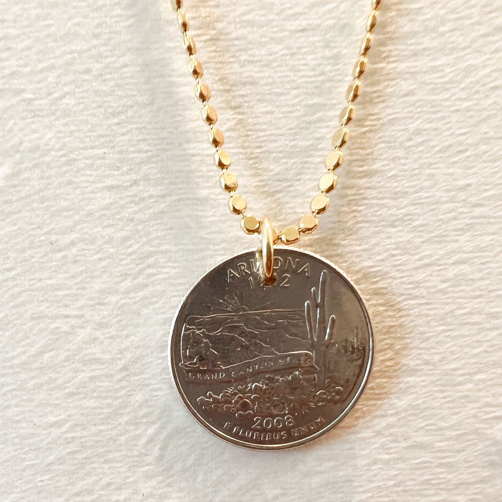 CALIFORNIA COIN & DOT CHAIN 24-26"